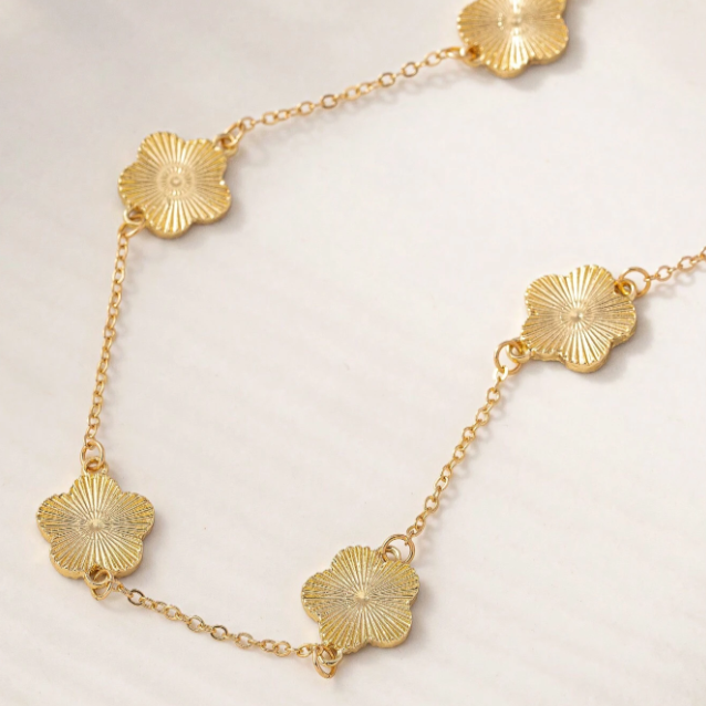 Collier Orchidée Dorée